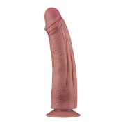LoveToy - Power Cock - 26,5 cm - Vibrerende Dildo - Dual Density - Lichte Huidskleur-laced-up.nl