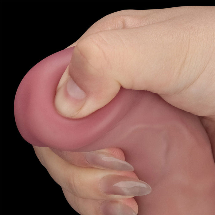 LoveToy - Power Cock - 23 cm - Vibrerende Dildo - Dual Density - Lichte Huidskleur-Erotiekvoordeel.nl