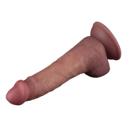LoveToy - Power Cock - 21,5 cm - Vibrerende Dildo - Dual Density - Lichte Huidskleur-laced-up.nl
