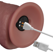 LoveToy - Power Cock - 21,5 cm - Vibrerende Dildo - Dual Density - Lichte Huidskleur-laced-up.nl