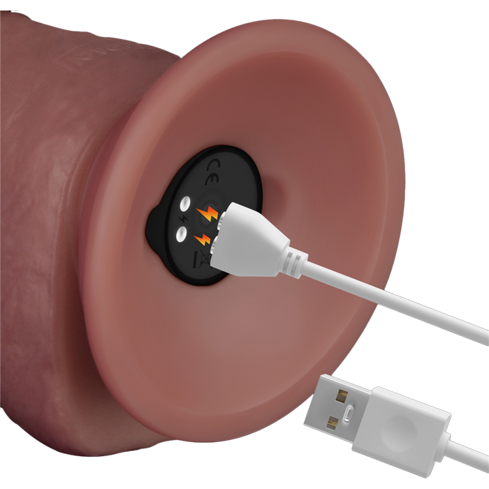 LoveToy - Power Cock - 21,5 cm - Vibrerende Dildo - Dual Density - Lichte Huidskleur-Erotiekvoordeel.nl