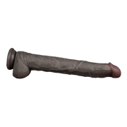 LoveToy - Nature Cock - Dubbellaags Buigbare XXL Dildo - 37,5 cm - Bruin-laced-up.nl