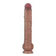 LoveToy - Nature Cock - Dubbellaags Buigbare XXL Dildo - 37,5 cm-laced-up.nl