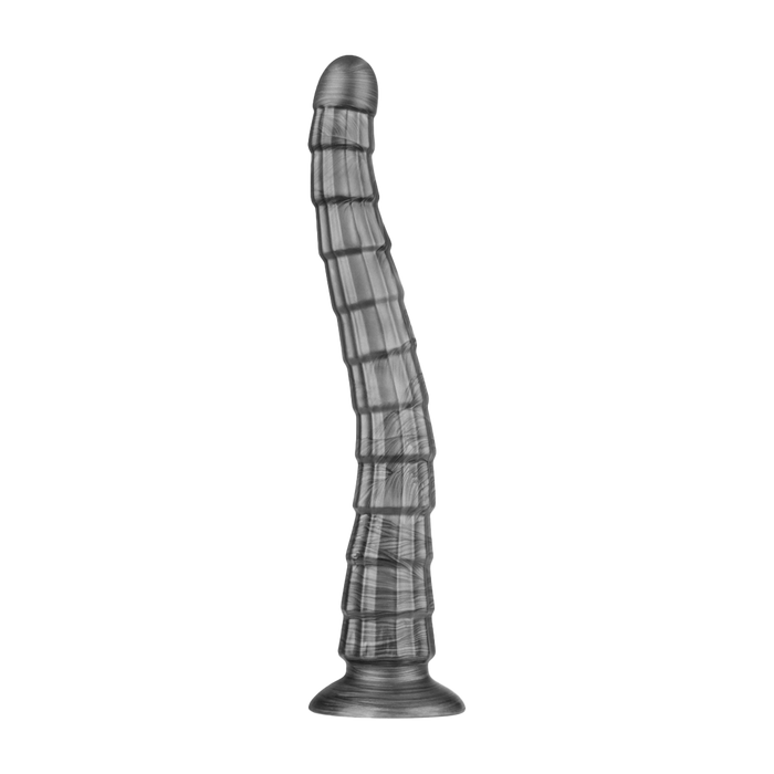 LoveToy - Vibrax Slider - Lange Vibrerende Anaal Dildo - 35 cm - Zilver-laced-up.nl