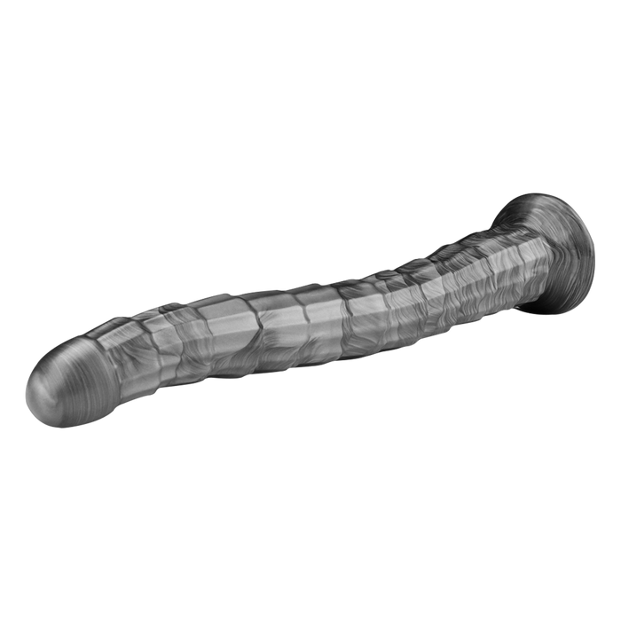 LoveToy - Vibrax Slider - Lange Vibrerende Anaal Dildo - 35 cm - Zilver-laced-up.nl