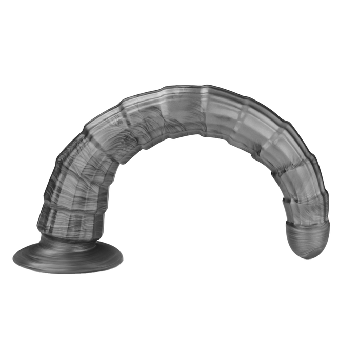 LoveToy - Vibrax Slider - Lange Vibrerende Anaal Dildo - 35 cm - Zilver-laced-up.nl