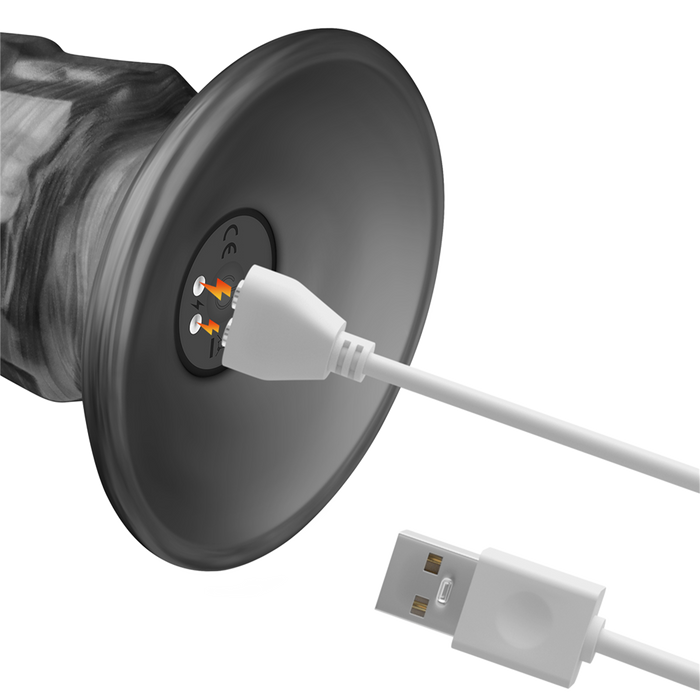 LoveToy - Vibrax Slider - Lange Vibrerende Anaal Dildo - 35 cm - Zilver-laced-up.nl