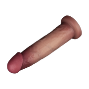 LoveToy - Sliding Skin Vibrerende Dildo Pro II - Met Afstandsbediening - 23 cm - Lichte Huidskleur-laced-up.nl