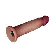 LoveToy - Sliding Skin Vibrerende Dildo Pro II - Met Afstandsbediening - 23 cm - Lichte Huidskleur-laced-up.nl