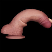 LoveToy - Sliding Skin Vibrerende Dildo Pro II - Met Afstandsbediening - 21,5 cm - Lichte Huidskleur-laced-up.nl
