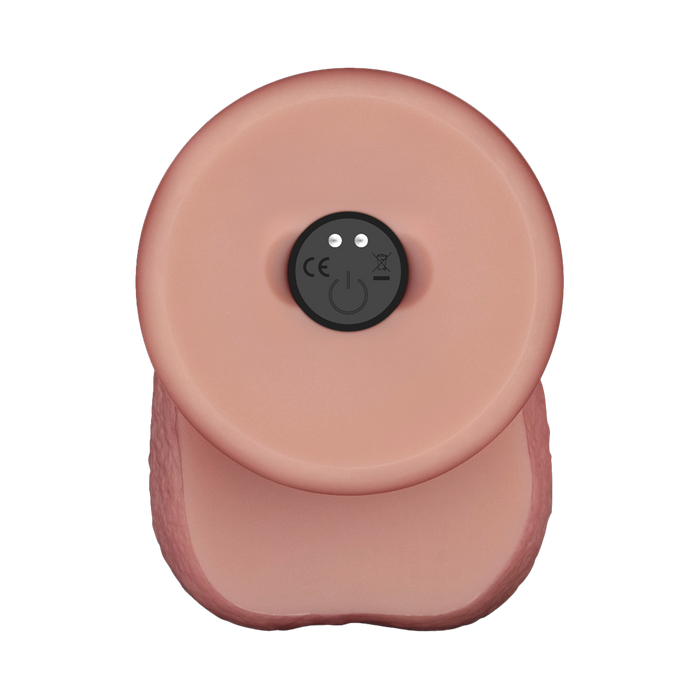 LoveToy - Sliding Skin Vibrerende Dildo Pro II - Met Afstandsbediening - 20 cm - Lichte Huidskleur-Erotiekvoordeel.nl