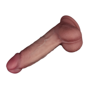 LoveToy - Sliding Skin Vibrerende Dildo Pro II - Met Afstandsbediening - 20 cm - Lichte Huidskleur-laced-up.nl