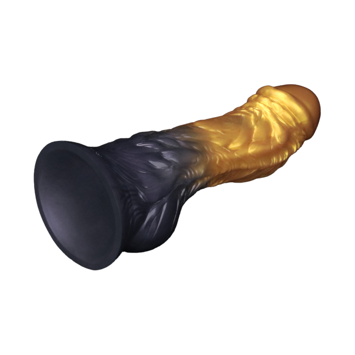 LoveToy - Silicone double densité - Gode gonflable - Or/Noir