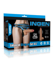 LoveToy - Ingen - Vibrerende Strap-on Set - Lengte 24 cm - Lichte Huidskleur-laced-up.nl