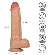 LoveToy - Ingen - Vibrerende Strap-on Set - Lengte 24 cm - Lichte Huidskleur-laced-up.nl
