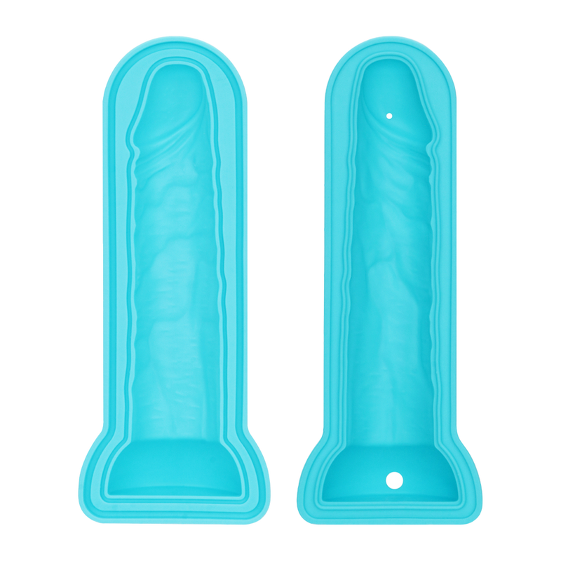 LoveToy - Siliconen IJsblokjesvorm - Realistische Penis - Blauw-laced-up.nl