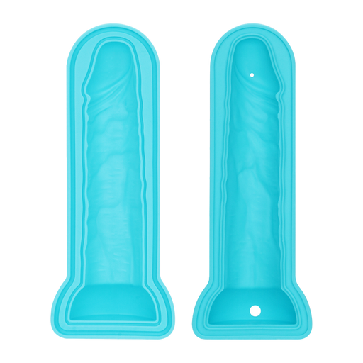 LoveToy - Siliconen IJsblokjesvorm - Realistische Penis - Blauw-Erotiekvoordeel.nl