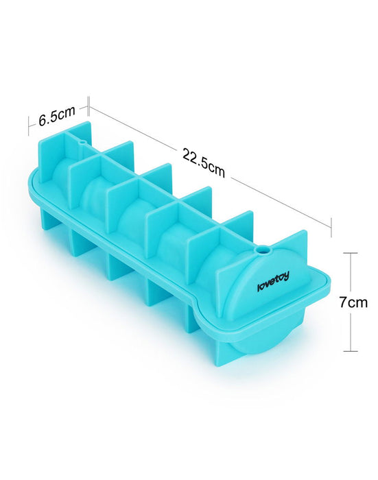 LoveToy - Siliconen IJsblokjesvorm - Realistische Penis - Blauw-Erotiekvoordeel.nl