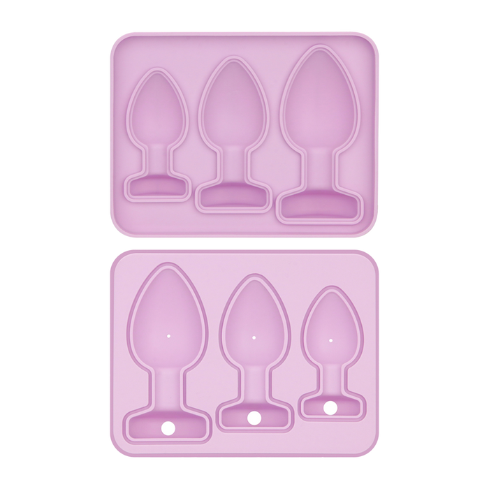 LoveToy - Siliconen IJsblokjesvorm - Buttplug Set - Lila-Erotiekvoordeel.nl