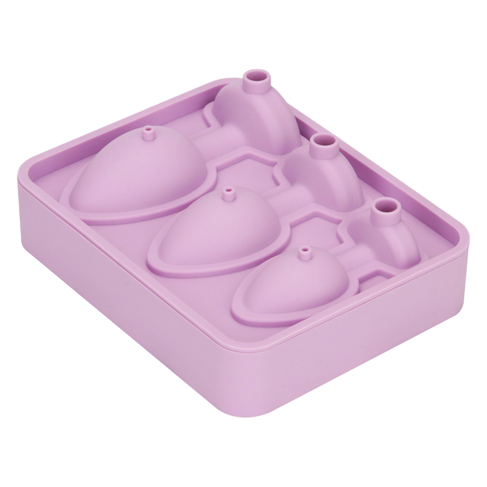 LoveToy - Siliconen IJsblokjesvorm - Buttplug Set - Lila-Erotiekvoordeel.nl