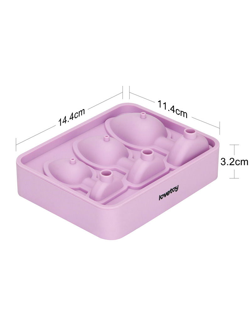 LoveToy - Siliconen IJsblokjesvorm - Buttplug Set - Lila-laced-up.nl