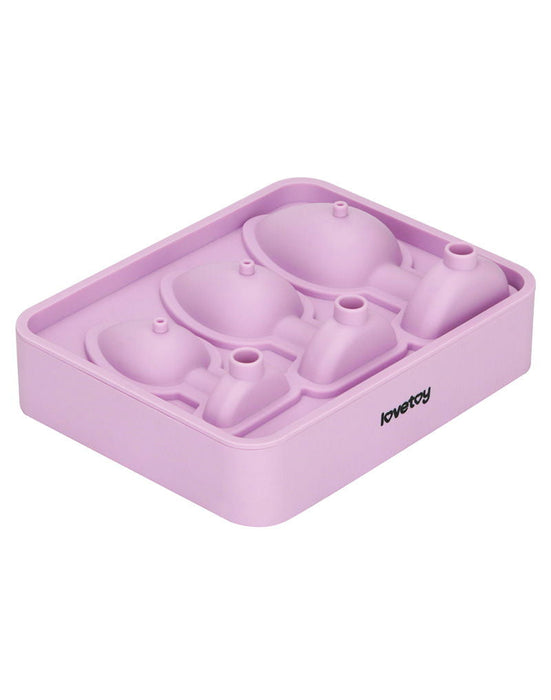 LoveToy - Siliconen IJsblokjesvorm - Buttplug Set - Lila-Erotiekvoordeel.nl