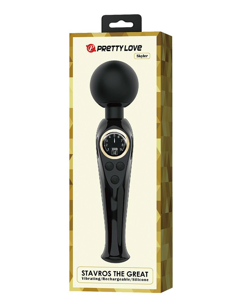 Pretty Love - Skyler - Wand Vibrator - Met LCD Display - Zwart-laced-up.nl