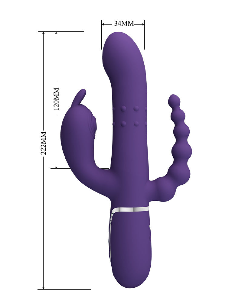 Pretty Love - Cammy - Triple Vibrator - Paars-laced-up.nl