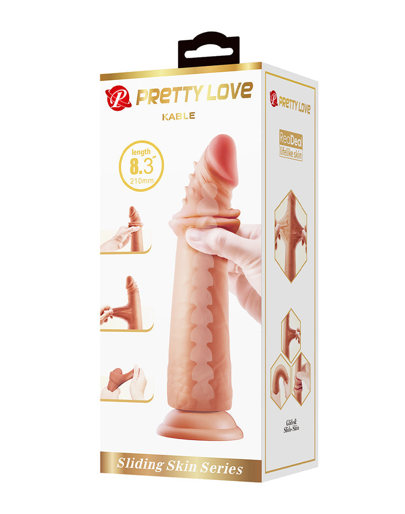 Pretty Love - Kable - Sliding Skin Realistische Dildo - 21 cm - Medium Huidskleur-laced-up.nl