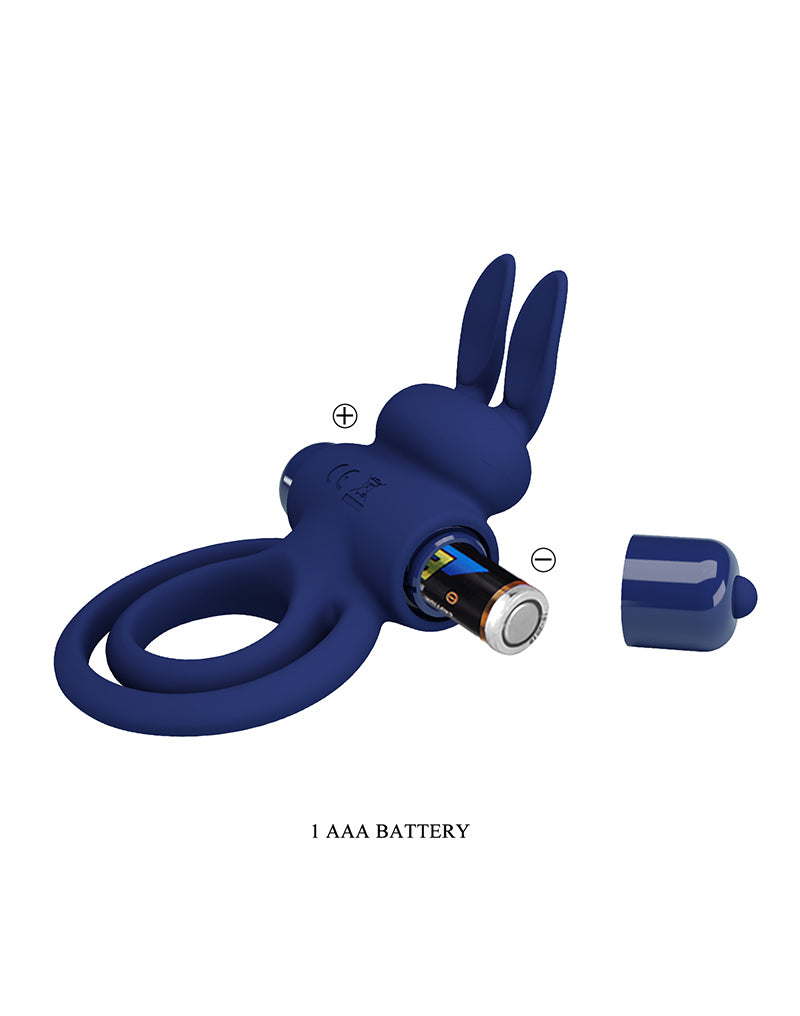 Pretty Love - Darey - Rabbit Cockring - Donkerblauw-laced-up.nl