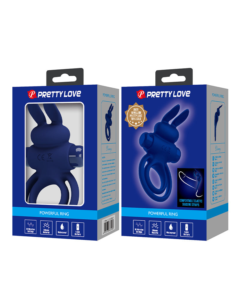 Pretty Love - Darey - Rabbit Cockring - Donkerblauw-laced-up.nl