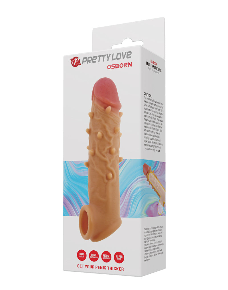 Pretty Love - Osborn - Penis Sleeve die levensecht aanvoelt - Lichte Huidskleur-laced-up.nl