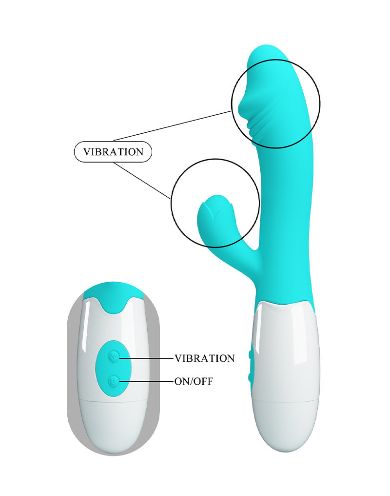 Pretty Love - Snappy - G-Spot Rabbit Vibrator - Turquoise-laced-up.nl
