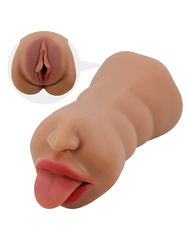 Crazy Bull - Sarah - Premium Masturbator met Twee Ingangen - Medium huidskleur-laced-up.nl