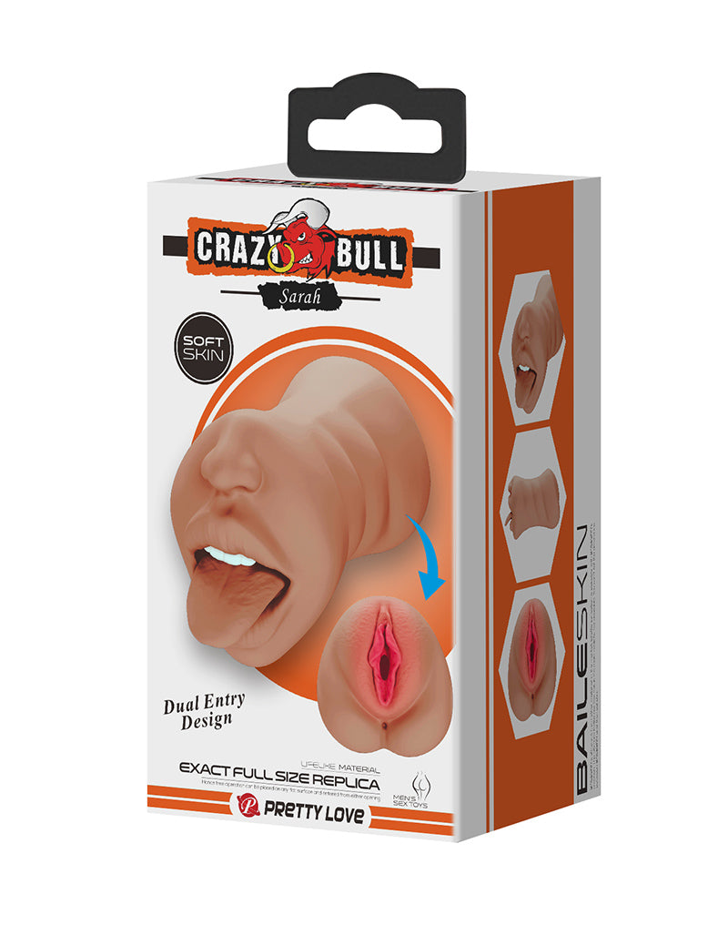 Crazy Bull - Sarah - Premium Masturbator met Twee Ingangen - Medium huidskleur-laced-up.nl