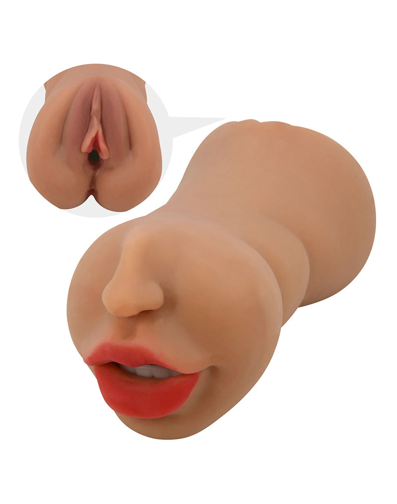Crazy Bull - Zoey - Premium Masturbator met Twee Ingangen - Medium Huidskleur-laced-up.nl