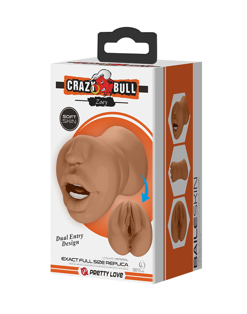 Crazy Bull - Zoey - Premium Masturbator met Twee Ingangen - Medium Huidskleur-laced-up.nl
