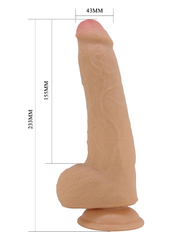 Pretty Love - Draco - Realistische Sliding Skin Dildo - 23,3 cm - Lichte Huidskleur-laced-up.nl