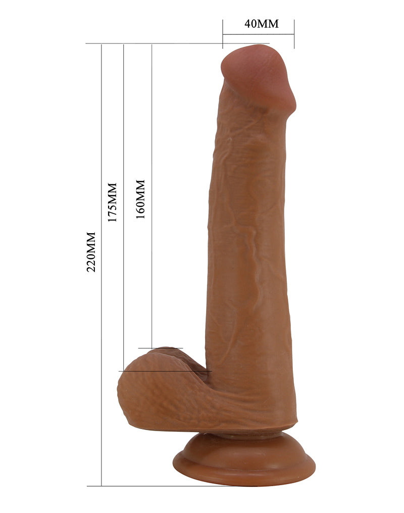 Pretty Love - Tallen - Sliding Skin Realistische Dildo - 22 cm - Bruin-laced-up.nl