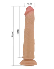 Pretty Love - Sharife - Sliding Skin Realistische Dildo 25,4 cm - Lichte Huidskleur-laced-up.nl