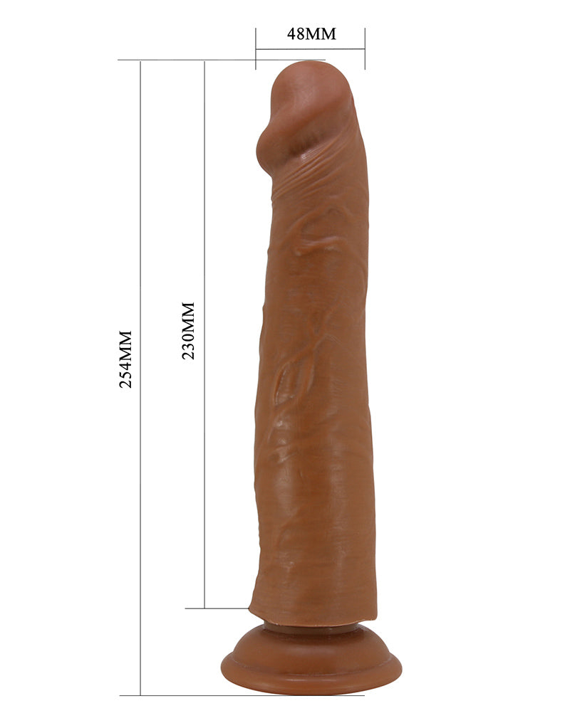 Pretty Love - Sharife - Sliding Skin Realistische Dildo - 25,4 cm - Bruin-laced-up.nl