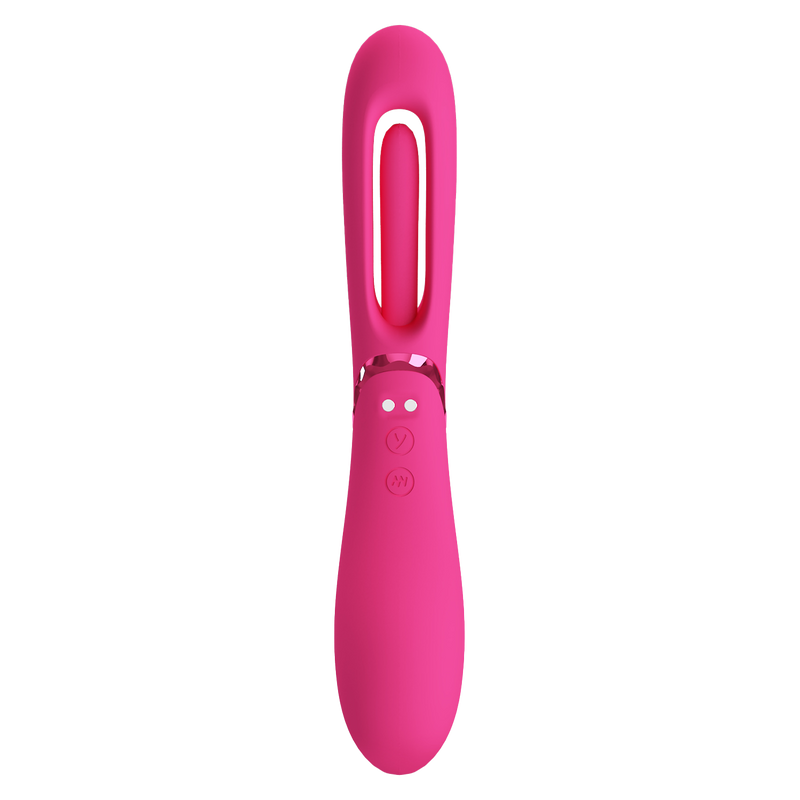 Pretty Love - Romance Lexie - Vibrator met Wiebelend Tongetje - Roze-laced-up.nl