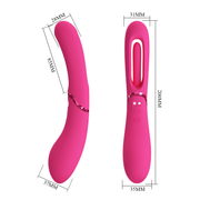 Pretty Love - Romance Lexie - Vibrator met Wiebelend Tongetje - Roze-laced-up.nl