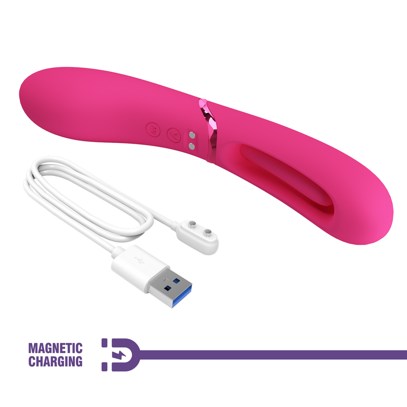 Pretty Love - Romance Lexie - Vibrator met Wiebelend Tongetje - Roze-laced-up.nl