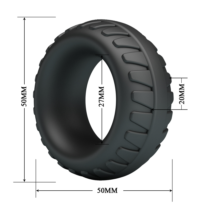 Crazy Bull - Dilson - Super Soft Siliconen Ring - Model 3 - Zwart-laced-up.nl