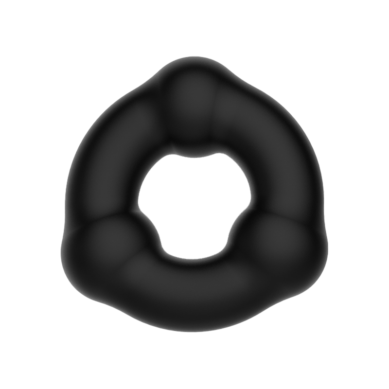Crazy Bull - Super Soft Siliconen Ring - Model 7 - Zwart-laced-up.nl