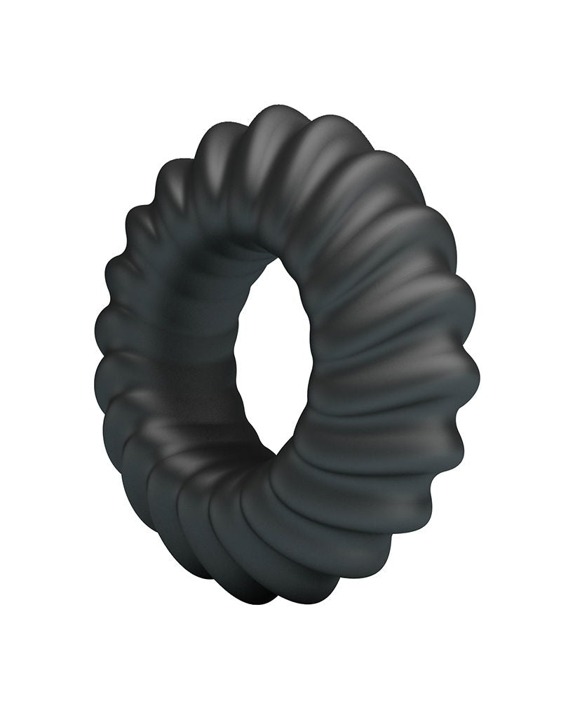 Crazy Bull - Fitz - Super Soft Silicone Cockring - Model 8 - Black