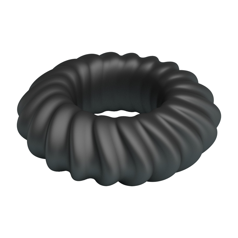 Crazy Bull - Fitz - Super Soft Silicone Cockring - Model 8 - Black