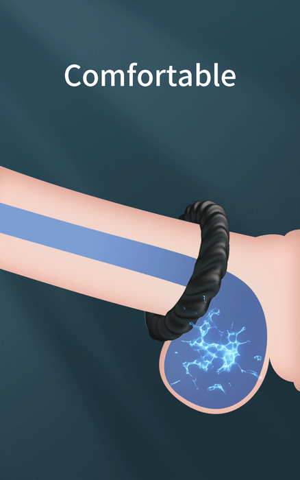 Crazy Bull - Fitz - Super Soft Siliconen Cockring - Model 8 - Zwart