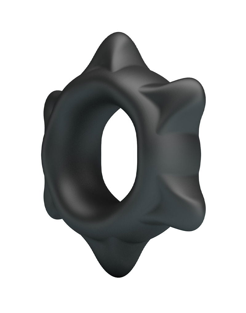 Crazy Bull - Ethaniel - Super Soft Silicone Cockring - Model 11 - Black